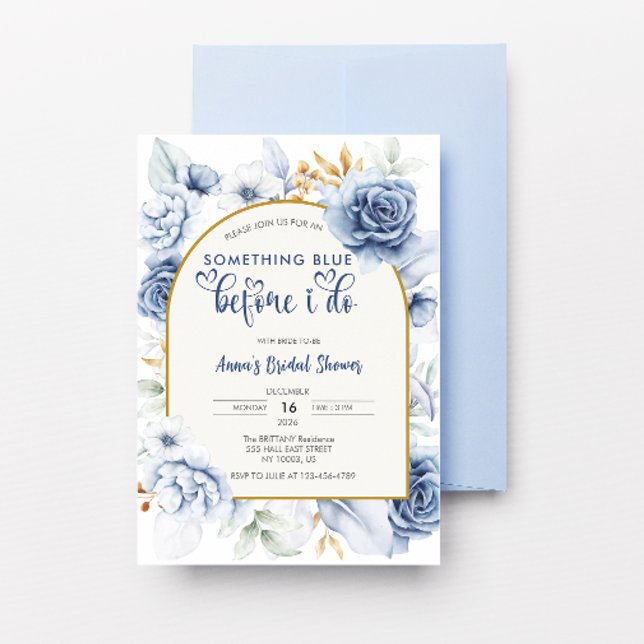 Invitation Arch Something Blue Before I Do Bridal Shower (Arch Something Blue Before I Do Bridal Shower)