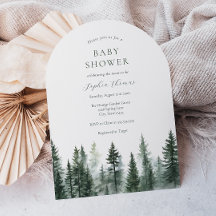 Arche de Baby shower des pins de montagne