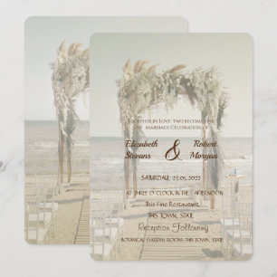 Invitation Arche de mariage de plage