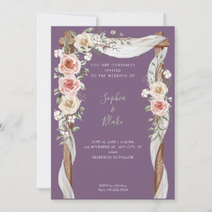 Invitation Arche de mariage florale de campagne rustique Mari