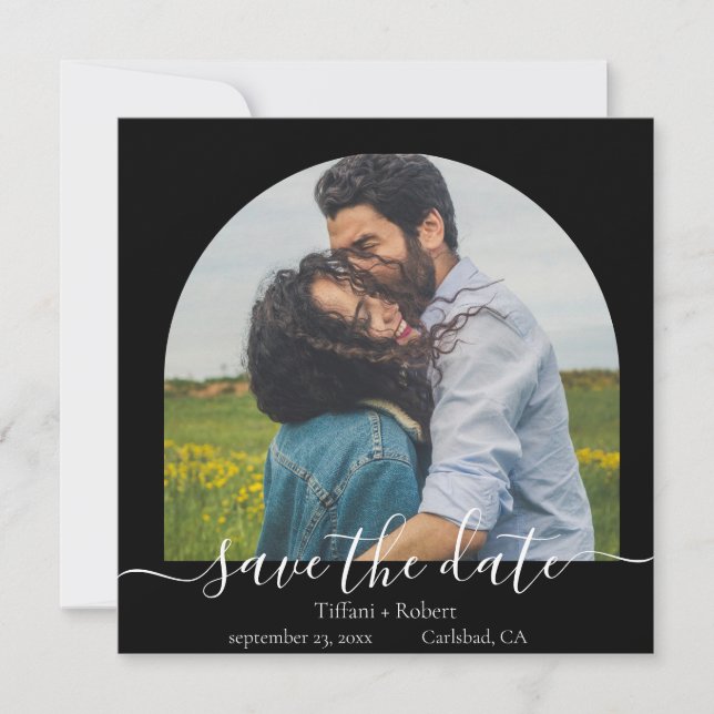 Invitation Arche de photo moderne pour save the date (Devant)
