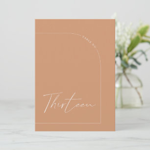 Invitation Arche de rouille moderne Boho Tableau Treize Numér