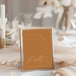 Invitation Arche de Terracota moderne Table Huit Numéro de ta