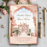 Arche en marbre rose Photo Palais indien Mariage