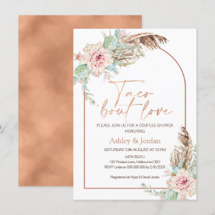Invitation Arche en rose gold Taco 'bout Love Baby Shower Boh