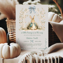 Arche florale de lapin à l'aquarelle, Baby Shower