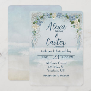 Invitation Arche Florale mariage Sur Aquarelle Océane