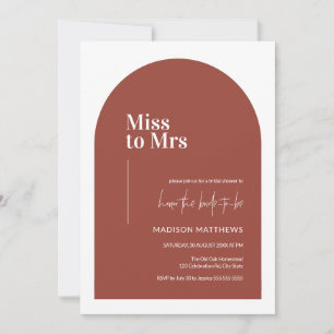 Invitation Arche minimale en terre cuite Mlle Mme Fête des ma