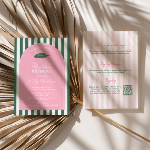 Invitation Arche Rose Et Vert Beverly Hills Baby Shower De Ma