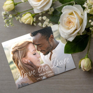 Invitation Ardent Romance Photo Mariage Enregistrer la date