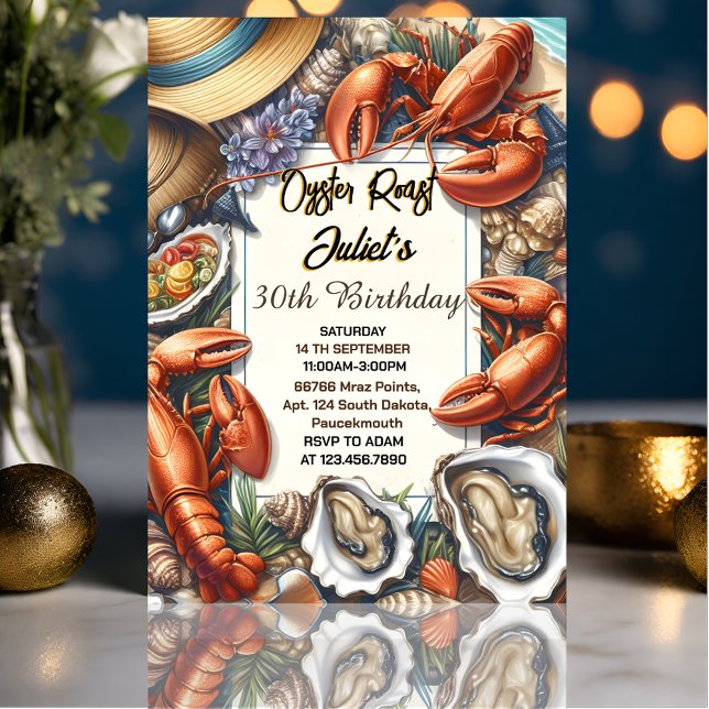 Invitation Are Beach Huster de perles de fruits de mer rôti 3 (Créateur téléchargé)