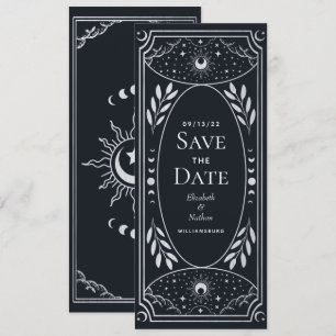 Invitation Argent Elegant Mystical Tarot Card Enregistrer la