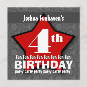 Invitation Argent et ÉTOILE rouge W202 de partie