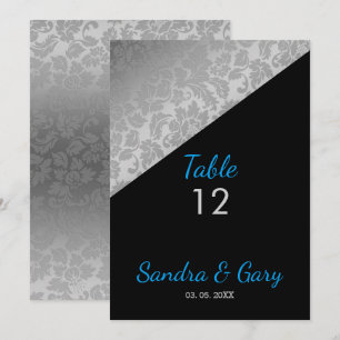 Invitation Argent Floral Damask