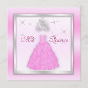 Invitation Argent rose-clair de scintillement d'invitation de