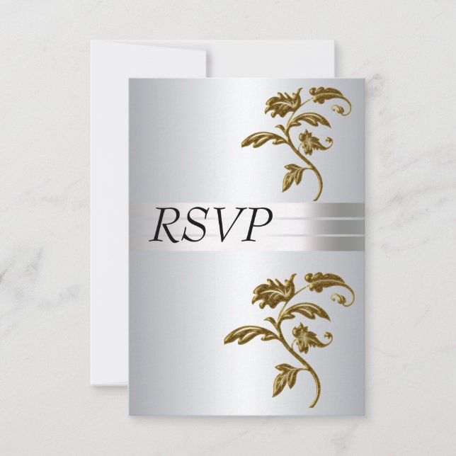 Invitation Argent RSVP (Devant)