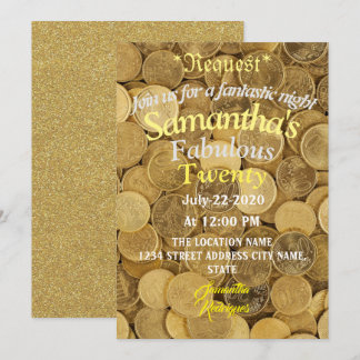 Invitation Argent tropical 