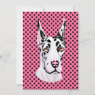 Invitation Arlequin Pup Rose Craché Événement ou fête
