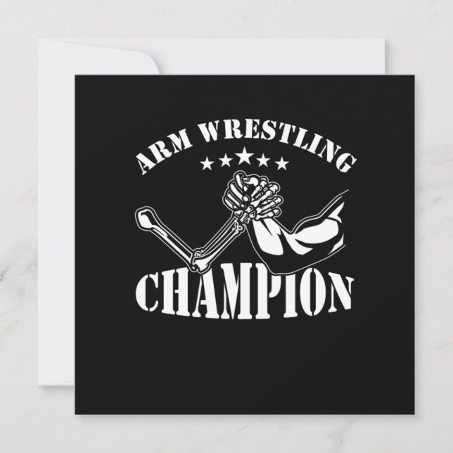 Invitation Arm Wrestling Wrestling Art Arm Wrestle Gift (Devant)
