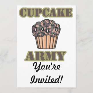 Invitation Armée Cupcake