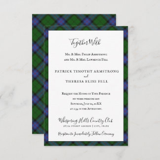 Invitation Armstrong Clan Tartan Scottish Plaid
