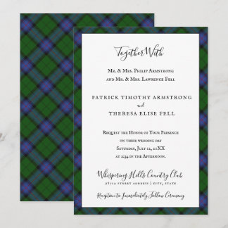 Invitation Armstrong Clan Tartan Scottish Plaid