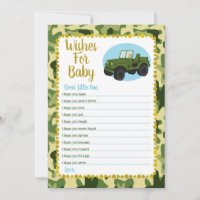 Army Camo souhaite un jeu de Baby shower