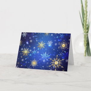 Invitation Arrière - plan Bleu XMAS avec des flocons de neige