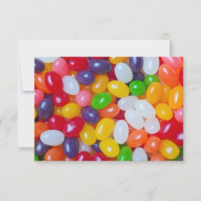 Invitation Arrière - plan de jellybeans - haricots de gelée d (Devant)