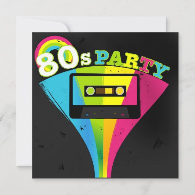 Invitation Arrière - plan des années 80 (Devant)