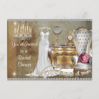 Invitation arrière - plan FAUX D'INVITATION DE DOUCHE BRIDAL 