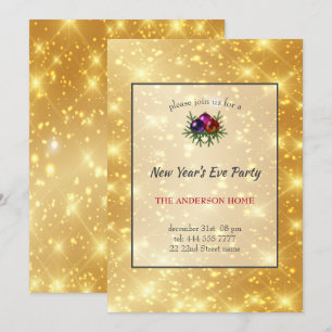 Invitation Arrière - plan Gold Sparkling