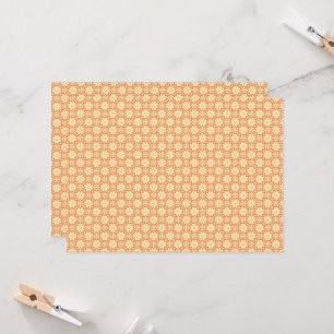 Invitation arrière - plan orange et blanc avec motif