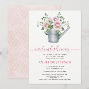 Invitation Arrosage peut sauge rose rousse roses douche virtu