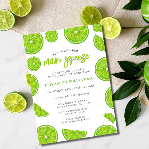 Invitation Arrosage principal aquarelle vert citron Shower de