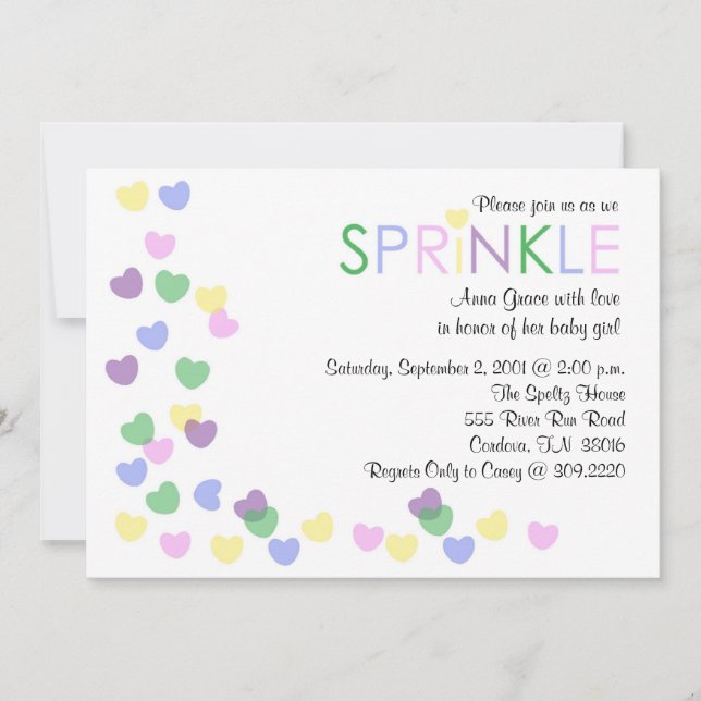 Invitation Arrosez l'invitation de baby shower (Devant)