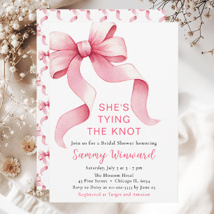 Invitation Arrosoir de mariage Ruban Coquette Rose