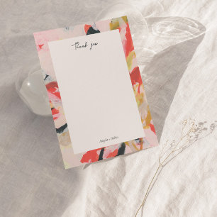 Invitation Art Abstrait coloré Merci personnalisé