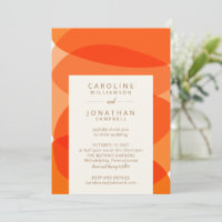 Art Abstrait contemporain Chic Orange Mariage