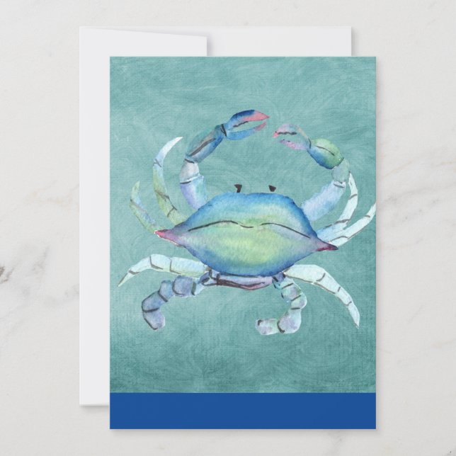 Invitation Art Crabe Aquarelle (Devant)