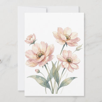 Invitation Art de bouquet aquarelle rose tendre floral