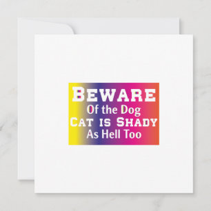 Invitation Art de chat Attention au chien