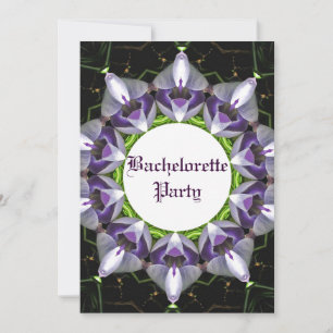 Invitation Art de kaléidoscope de mandala floral pourpre