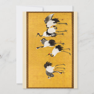 Invitation Art de la grue japonaise vintage