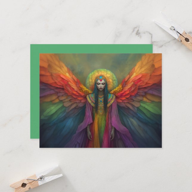 Invitation Art de l'ange guide spirituel de la déesse arc-en- (Devant/Arrière en situation)