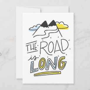 Invitation Art de voyage La route est longue