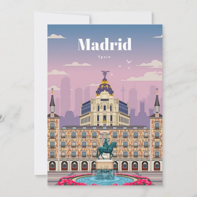 Invitation Art de voyage Voyage à Madrid Espagne (Devant)
