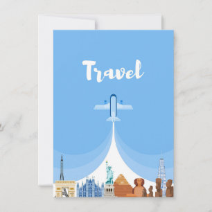 Invitation Art de voyage Voyager autour du monde