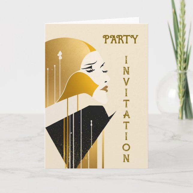 Invitation Art déco (Devant)