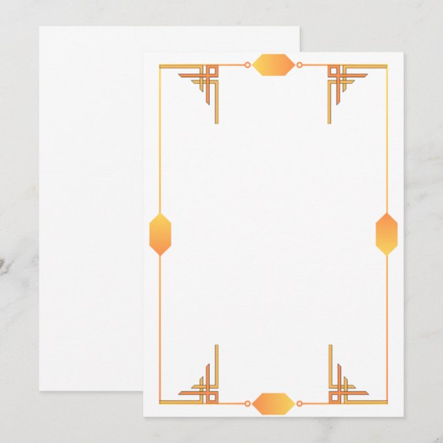 Invitation Art Déco (Devant / Derrière)